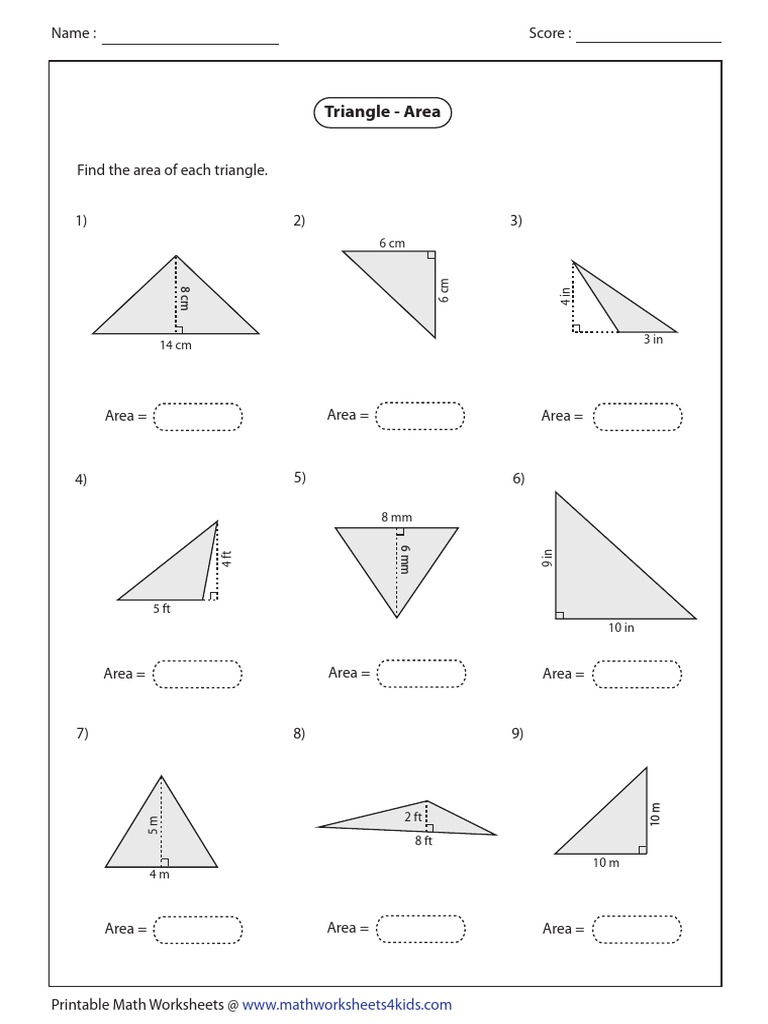 Triangle Area Name Score PDF Flora