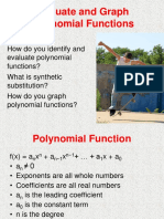 2.2 Evaluate and Graph Polynomial Functions