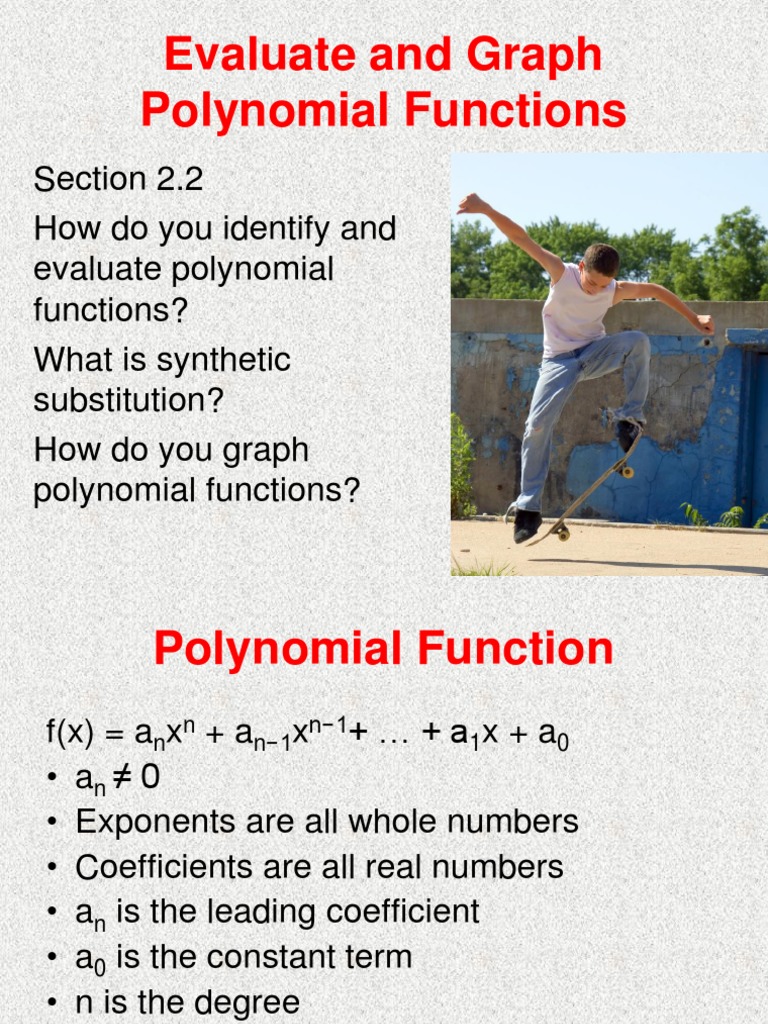 Evaluating and Graphing Polynomials | PDF | Polynomial | Function ...