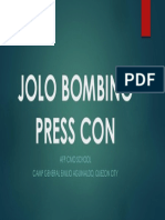 Jolo Bombing Press Con: Afp Cmo School Camp General Emilio Aguinaldo, Quezon City