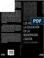 Los Retos de La Educacion en La Modernidad Liquida Bauman