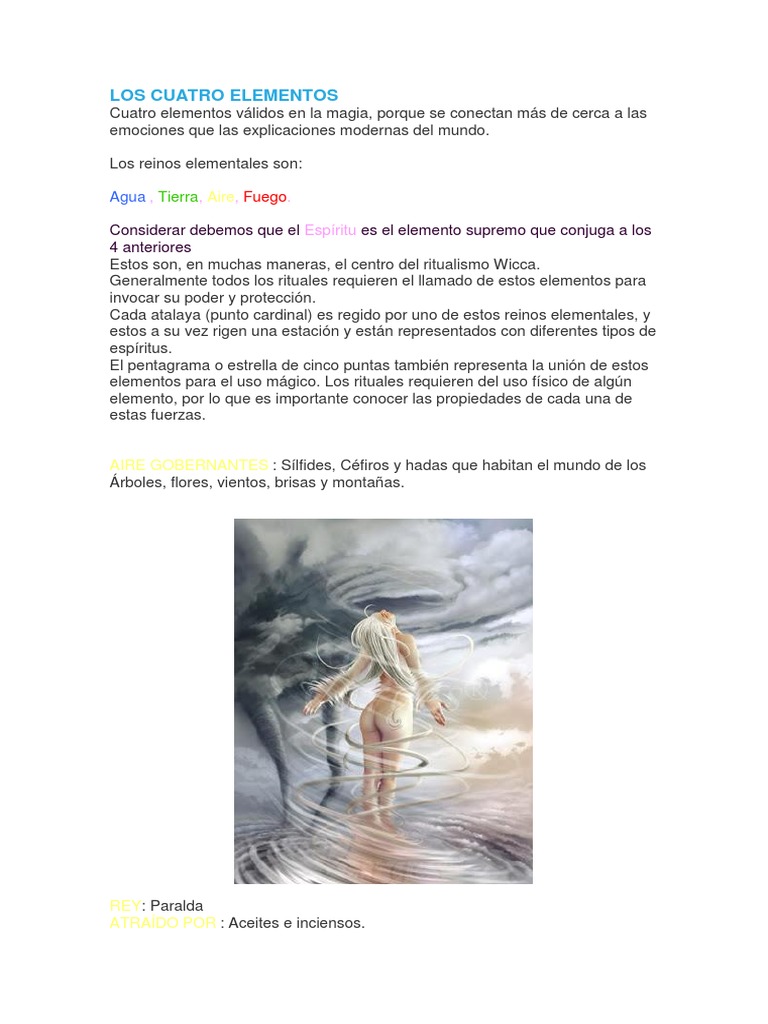 Magia y Ritual de los Cuatro Elementos | PDF | Rituales | Naturaleza