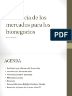 Tendencia de los mercados para los bionegocios