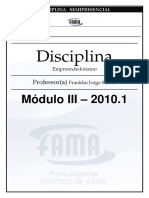 Apostila Empreendedorismo Módulo III NOVO