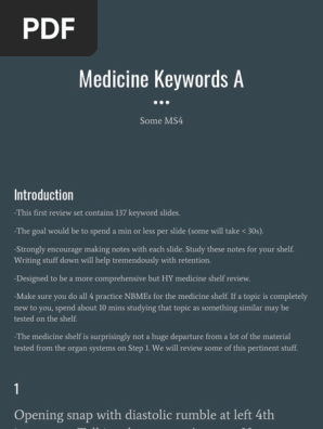 Nbme Medicine Shelf Review Session 2