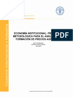 Varios -Economía institucional.Formación precios agrícolas