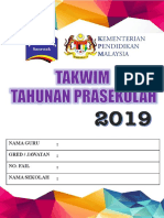 Muka Depan Takwim Pra 2019 PDF