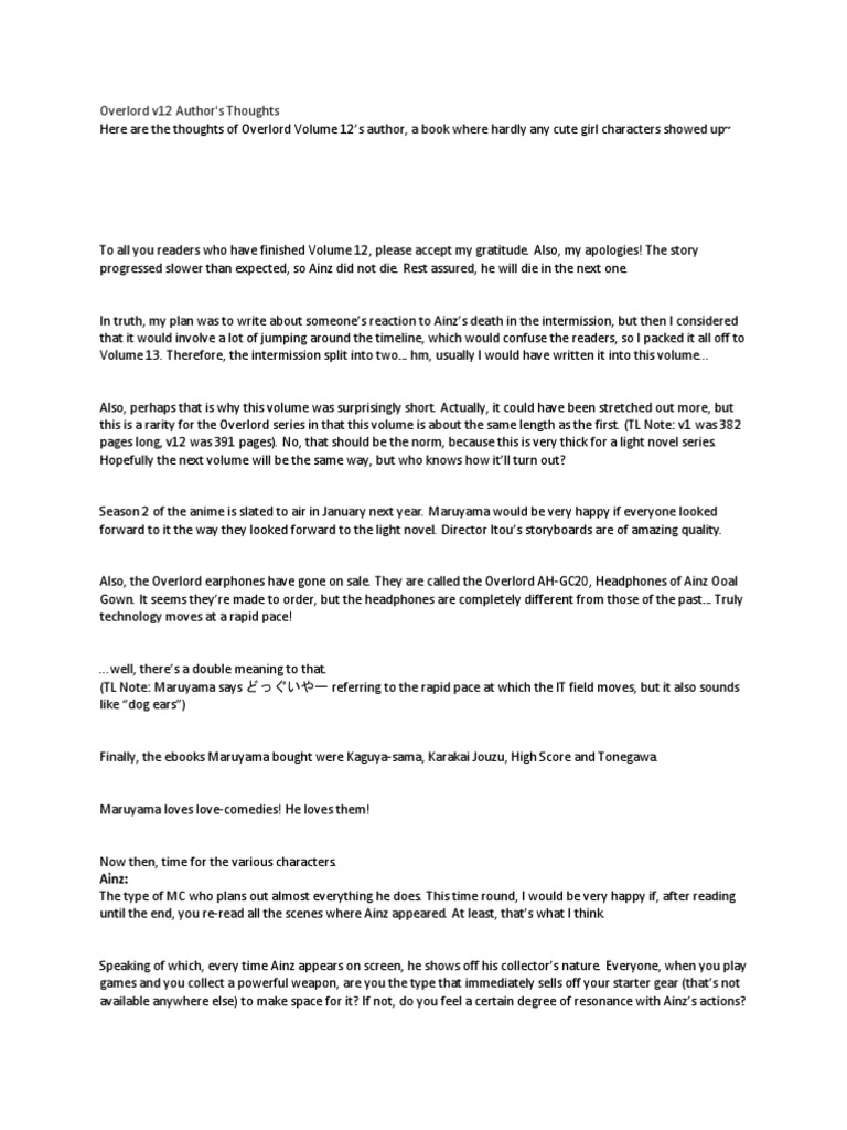 Overlord V12 Author Pdf