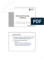 Advanced Financial Modelling: Course Aims