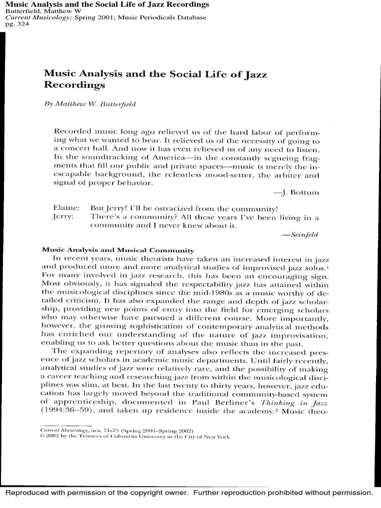 Music Analysis and The Social PDF | PDF | Copyright | Social ...