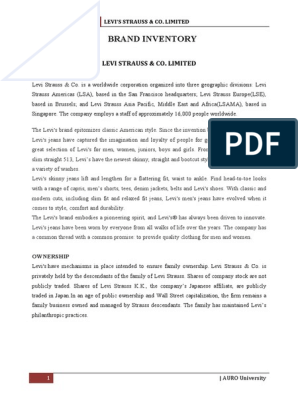 Levi S Brand Audit PDF | PDF | Jeans | Brand