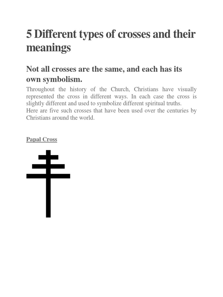 Types of Crosses and Their Meanings | PDF | Crucifixion | Eastern ...