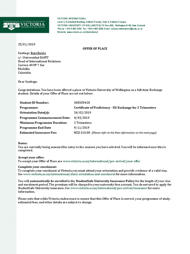 Santiago Ruiz Berrio 300505420 International Student Insurance scribd