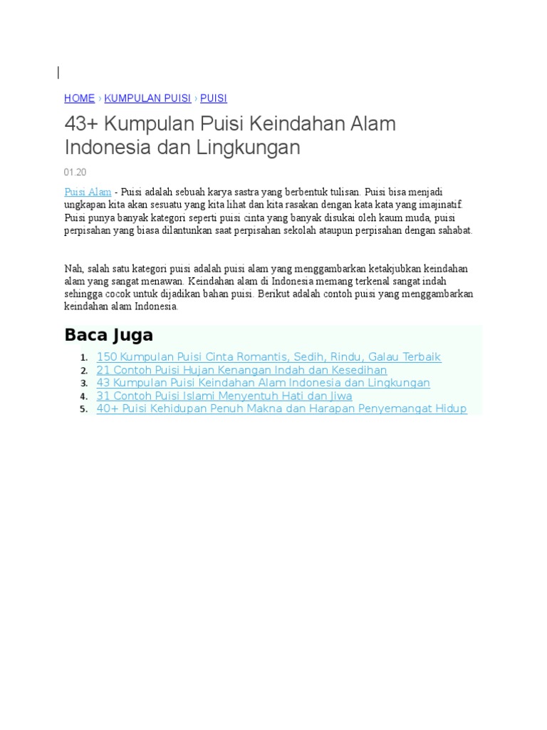 Gratis Download Gambar The Holy Ghost Electric Show Puisi Cinta Alam Lingkungan Terupdate oleh Cikimm