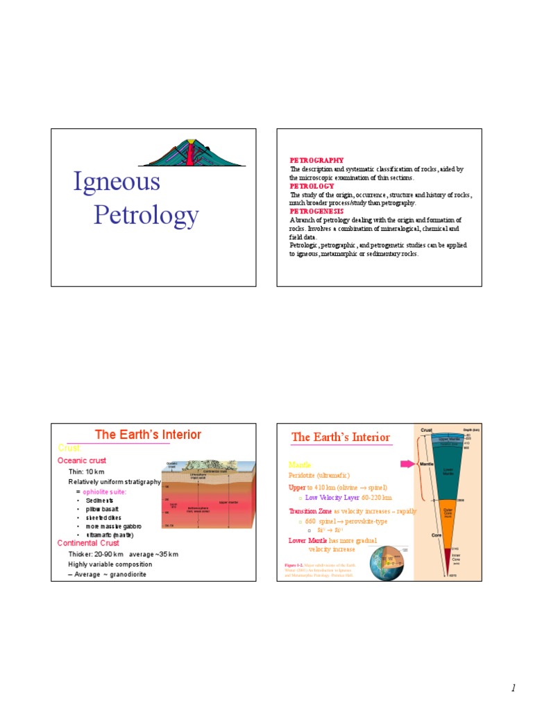 Petrology Of Igneous Rock Pdf Igneous Rock Structure Of The Earth