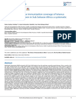 Strategies To Increase Immunization Coverage of Tetanus Vaccine Among Women in Sub Saharan Africa: A Systematic Review