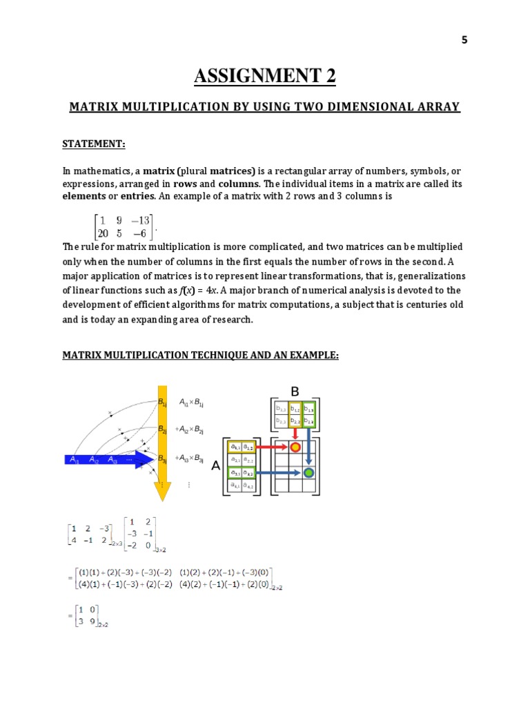 Matrix Multiplication | PDF | Matrix (Mathematics) | Mathematical Analysis