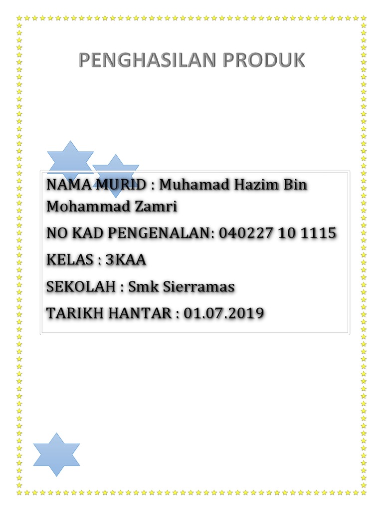 Laporan Penghasilan Produk Rusni Pdf