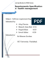 Software Requirements Specification For Patient Health Management System