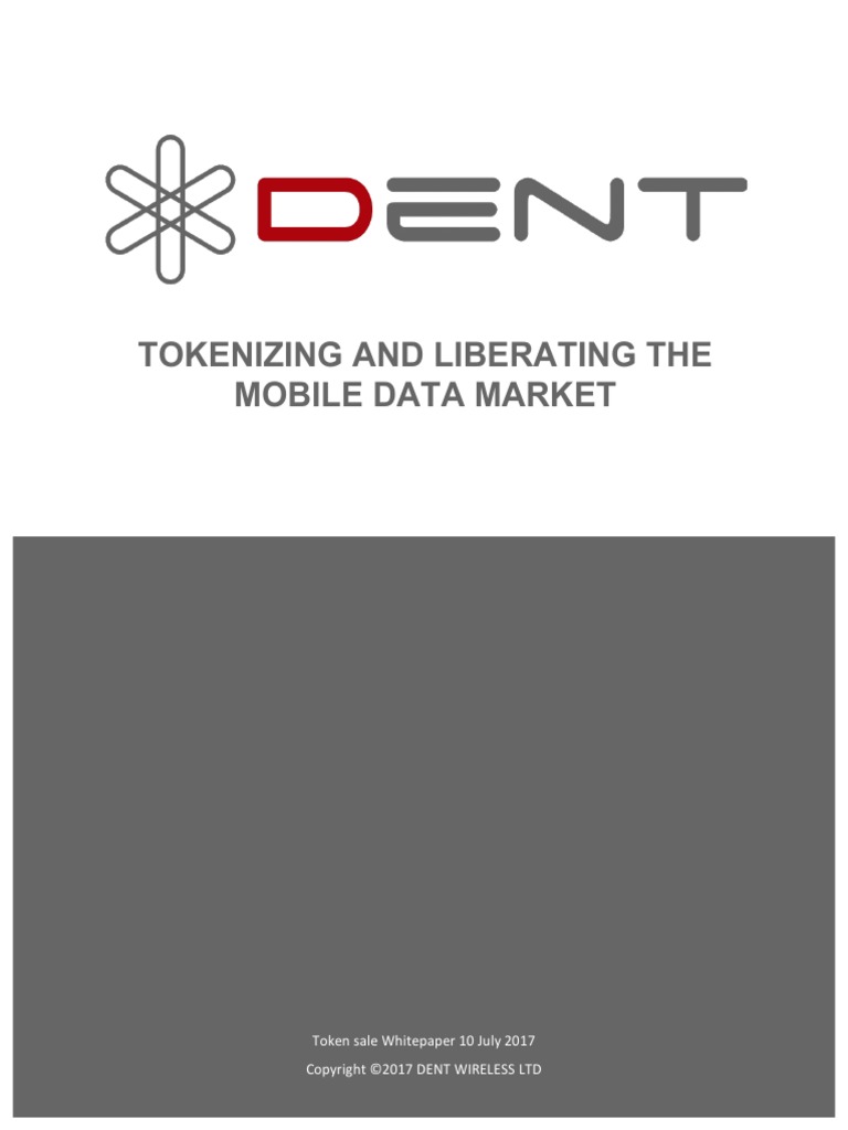 DENT ICO Whitepaper | PDF | Roaming | Internet Of Things