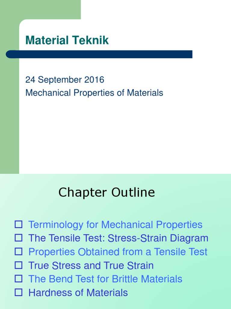MaterialTeknik Pertemuan3&4 | PDF | Deformation (Engineering ...