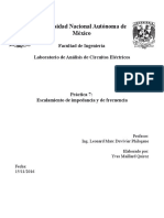 Practica 7: Escalamiento de Impedancia y de Frecuencia