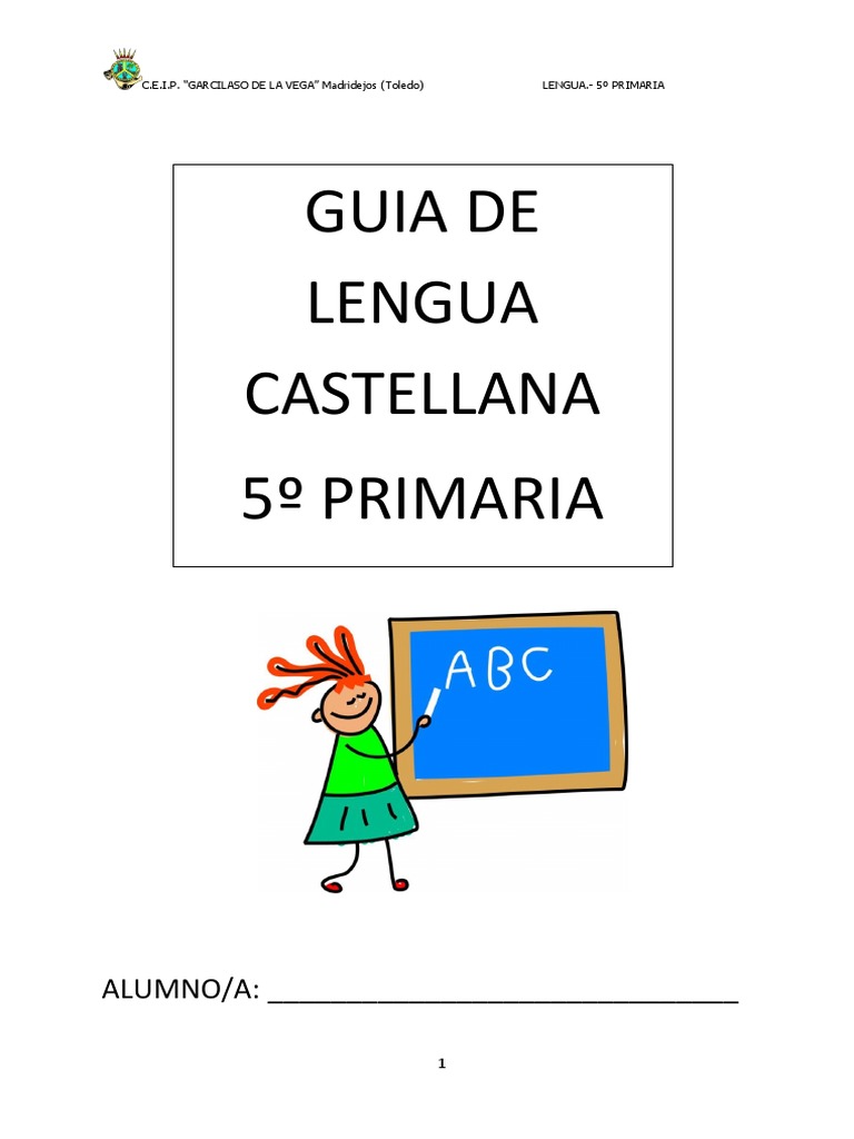 Guía de Lengua 5º Primaria | PDF | Verbo | Vocal