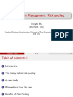 Supply Chain Management: Risk Pooling: Donglei Du (Ddu@unb - Edu)
