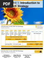 The SAP UX Strategy: Week 1 Unit 1: Introduction To