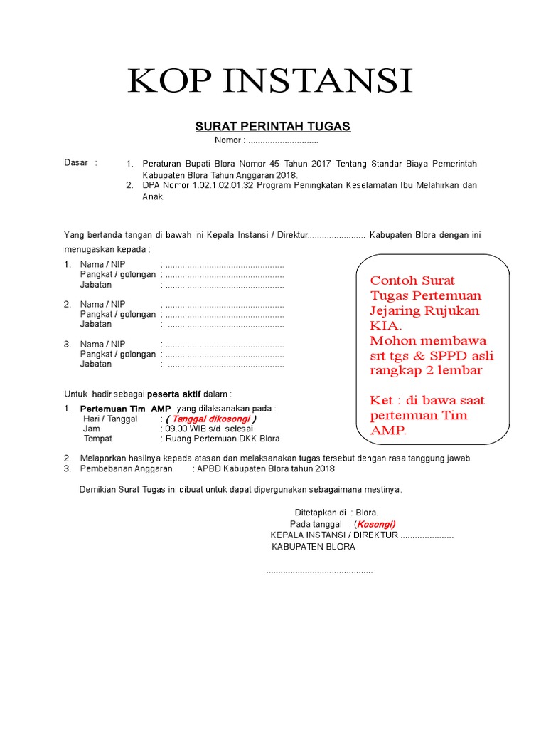 Contoh Surat Tugas Rangkap Jabatan Contoh Surat Format Surat 2020