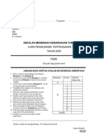 Physics Form 4 Mid Year 2009