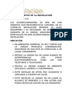 Instalacion, precaucion y mantenimiento de aires acondicionados