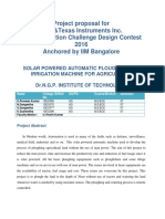 Project Proposal For DST &texas Instruments Inc. India Innovation Challenge Design Contest 2016 Anchored by IIM Bangalore