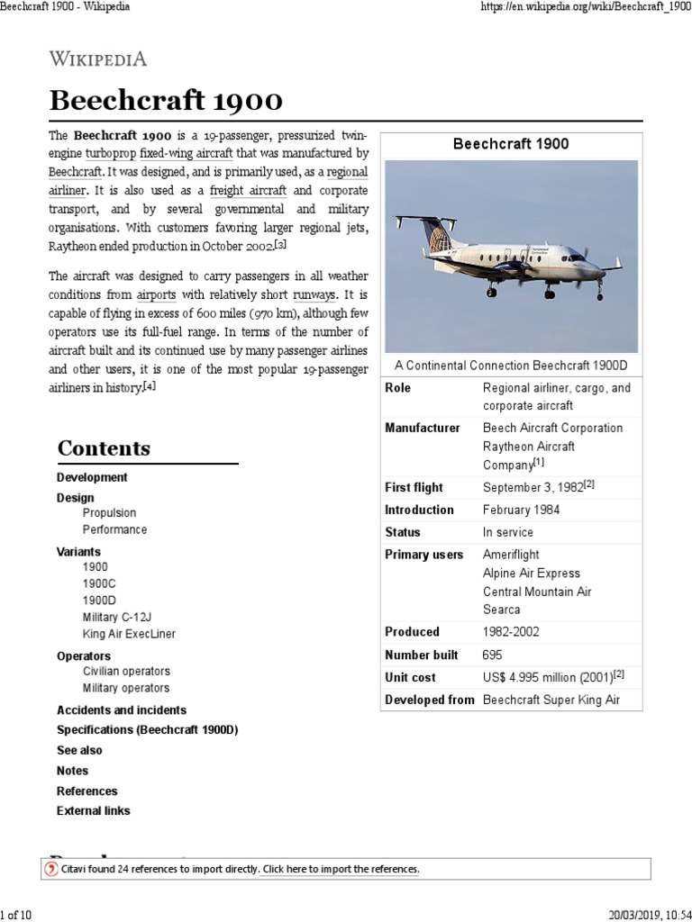 B1900d Wikipedia Aerospace Engineering Aerospace