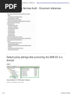 Active Directory Services Audit - Document References