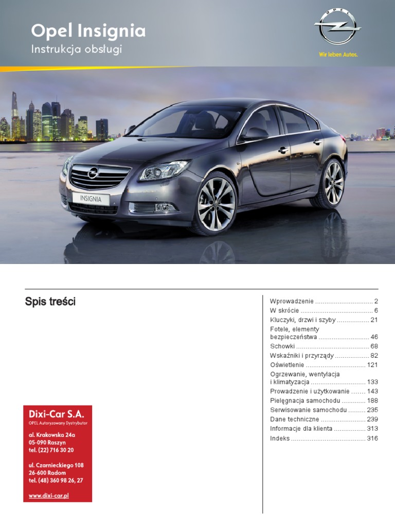 Instrukcja Opel Insignia 2012 Pdf