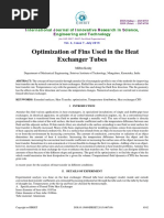 Optimization of Fins Used in The Heat Exchanger Tubes