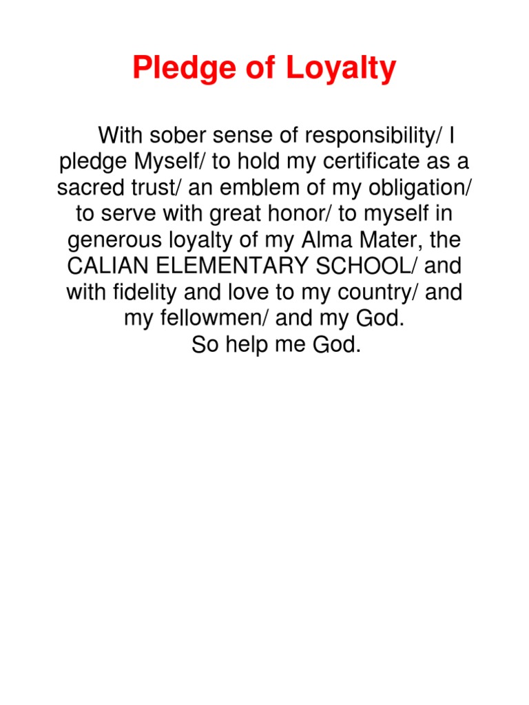 Pledge of Loyalty | PDF