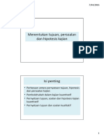 Menentukan Tujuan, Persoalan Dan Hipotesis Kajian