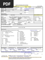 Textile Testing Application: Quotation Upon Request