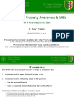 Intellectual Property Awareness & Smes: Uk Ip Awareness Survey 2006