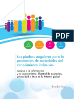 Las Piedras Angulares para La Promoción de Sociedades Del Conocimiento Inclusivas PDF