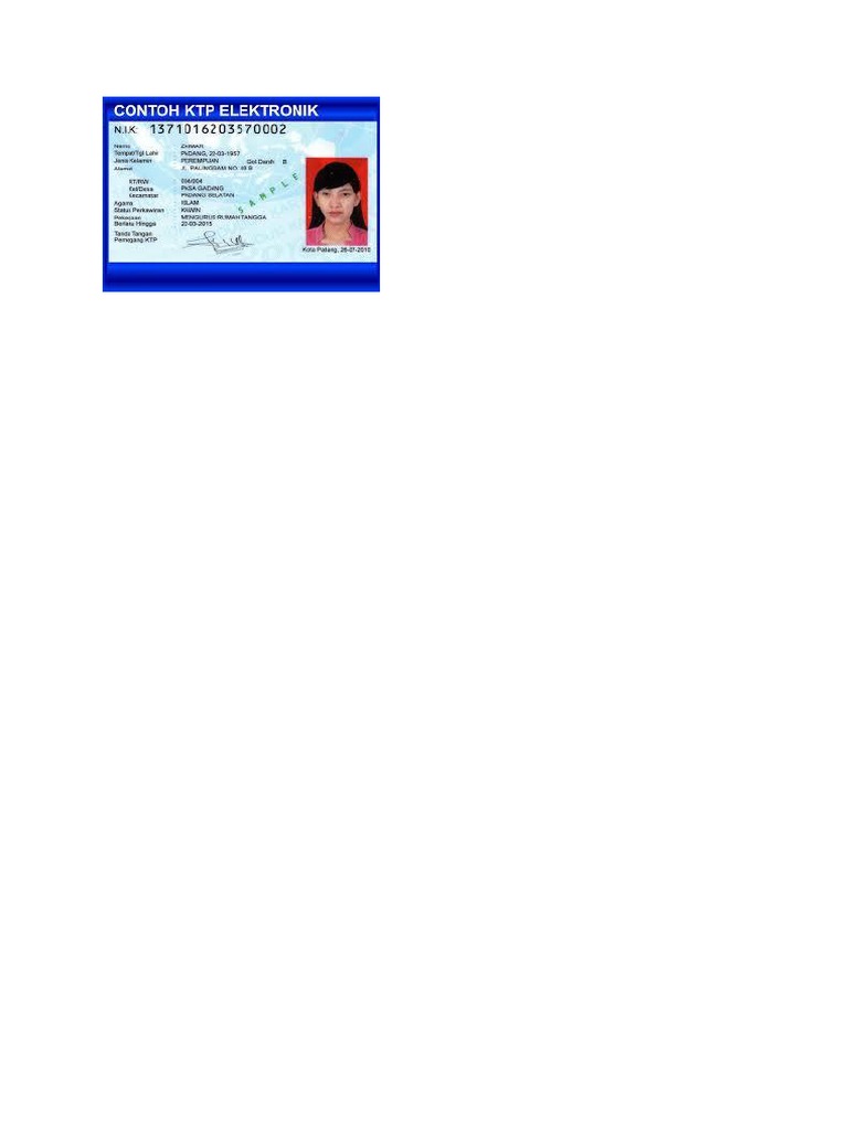 Contoh KTP PDF | PDF