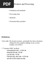 Definitions and Standards - Processing Steps - Shelf-Life - Fermented Dairy Products