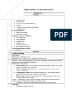 Wound Toilet and Open Fracture Debridement