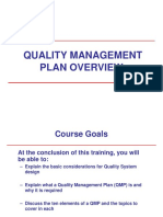 QUALITY MANAGEMENT PLAN OVERVIEW