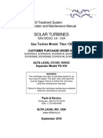 Solar Turbines: Liquid Fuel Oil Treatment System System Operation and Maintenance Manual