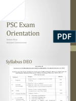 PSC Syllabus For DEO & AEO EXam Orientation