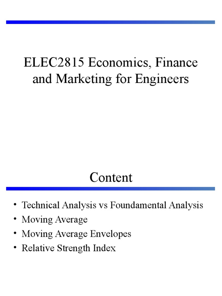 Technical Analysis | PDF | Technical Analysis | Moving Average