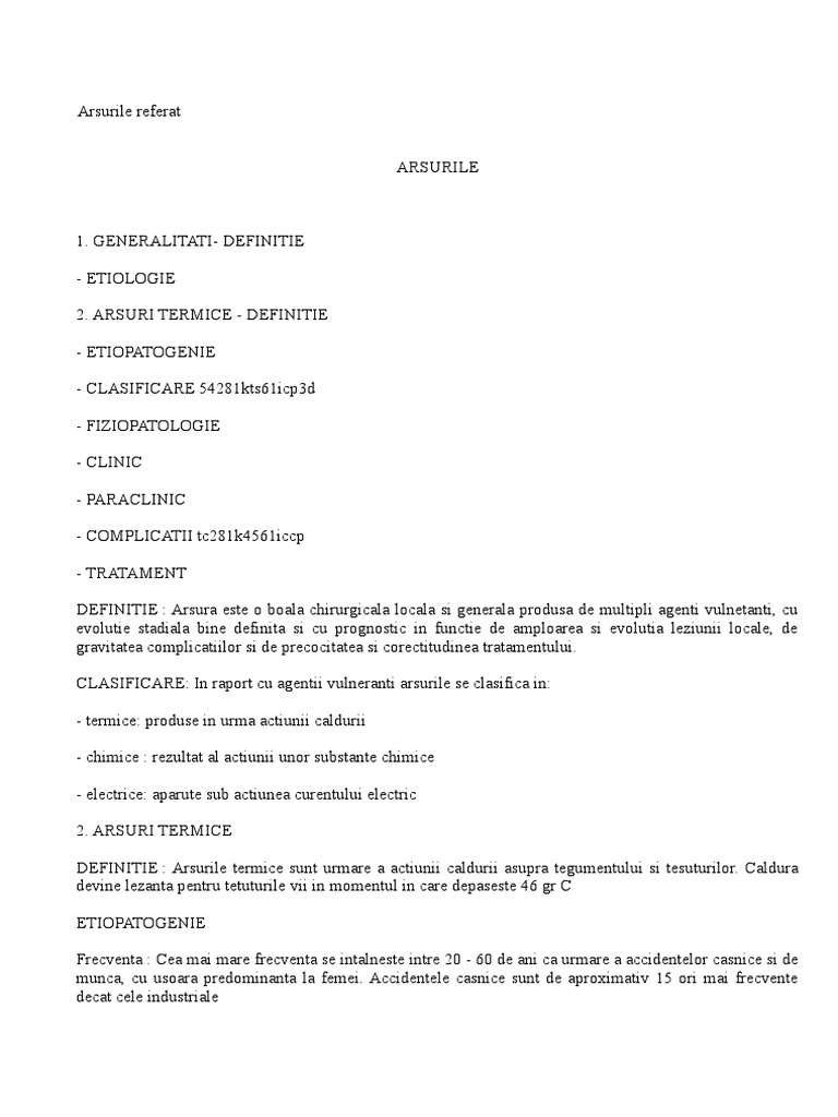 Arsurile Referat | PDF